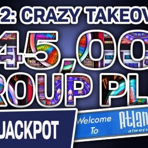 ✌ Part 2: $45,000 GROUP PLAY 🎡 Wheel of Fortune & Pinball Double Diamond SLOTS