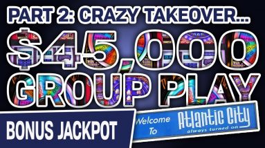 ✌ Part 2: $45,000 GROUP PLAY 🎡 Wheel of Fortune & Pinball Double Diamond SLOTS