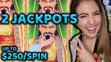 2 HANDPAY JACKPOTS! Up to $250/SPIN on Dragon Link Golden Century!