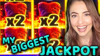 BROKE MY RECORD! My BIGGEST & BEST HANDPAY JACKPOT on TIKI FIRE In Vegas!