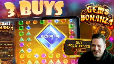ITS BROKEN! 3 Epic Gems Bonanza Slot Bonus Buys!