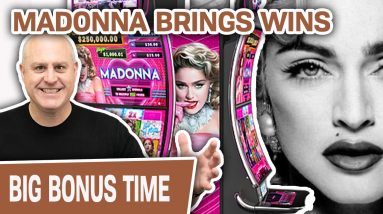 💃 SEXY MADONNA Brings Me Some MATERIAL WINS 💪 MIGHTY CASH SLOT MACHINE ACTION!