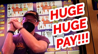 HITTING QUAD DEUCES!!!! Live Video Poker At Strat Hotel