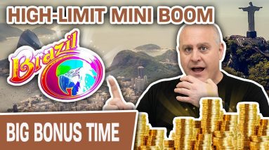 😱 HIGH-LIMIT Brazil Mini Boom! ➕ Big Red and Wolf Dollars Slot Machines!