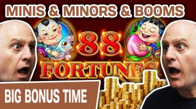 😲 MINIS and MINORS and BOOMS, Oh My! 🔮 $44 Spins Playing 88 Fortunes Slots