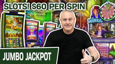 🎰 $60 Per Spin = SLOT MACHINE JACKPOT ➕ High-Limit Ocean Magic & Willy Wonka
