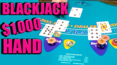 $1,000/BET on Blackjack at Hard Rock! #SHORTS