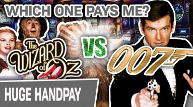 🥂 HANDPAY in Las Vegas! James Bond 🆚 Wizard of Oz? WHICH ONE PAYS ME?