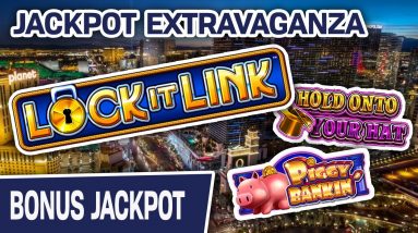 🔗 LOCK IT LINK JACKPOT Extravaganza! 👒 Hold Onto Your Hat + EXTRA Piggy Bankin’ Slot Action