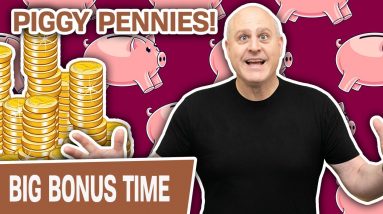 🐽 LAS VEGAS Piggy Pennies High-Limit Slots! 👍 Win + Win + Win + JACKPOT
