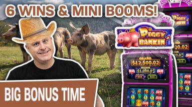 💣 Raja Lands 6 WINS & MINI BOOMS! 🐖 30 MINUTES of Piggy Bankin’ High-Limit SLOTS