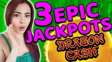 3 MASSIVE JACKPOTS on DRAGON CASH in the HIGH LIMIT ROOM in VEGAS!