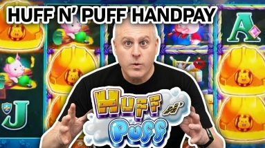 🐺 Handpay on Huff N’ Puff! 🛑 We CAN’T. STOP. WINNING. ON. HIGH. LIMIT. SLOTS!