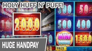 🙏 OMG!!! HOLY HUFF N’ PUFF HANDPAY! 🐷 This One Is HUGE in LAS VEGAS, at $50 PER PULL