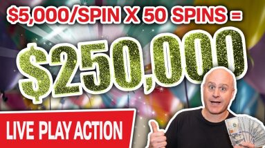 🔴 BIGGEST HIGH-LIMIT SLOT PLAY on YOUTUBE 💥 $250,000 at $5,000/Spin LIVE at Cosmo!