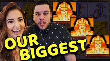 OUR BIGGEST JACKPOT EVER on CLEOPATRA in VEGAS at RESORTS WORLD! 2 OUR BIGGEST JACKPOT EVER on CLEOPATRA in VEGAS at RESORTS WORLD!