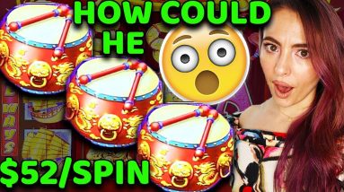 HUBBY STARTED PLAYING WITHOUT ME AND HE WON THIS MASSIVE JACKPOT HANDPAY on Dancing Drums!