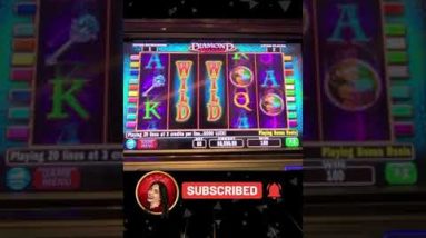 RECORD BREAKING JACKPOT on DIAMOND QUEEN SLOT MACHINE #CASINO #SHORTS (part 2)