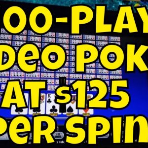 100-Play Video Poker for $125 a spin at Cosmopolitian Las Vegas!