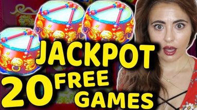 RECORD BREAKING 20 GAMES HITS MASSIVE JACKPOT ON DANCING DRUMS!