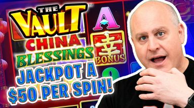 🏦 The Vault China Blessings Bonus Jackpot at $50 Per Spin! ⚪ Tons Of High Dollar Orbs Shower Down