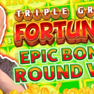 🍑 Grand Jackpot Hit Live! 🍑 Must See Triple Grand Fortunes Epic Bonus Round Win