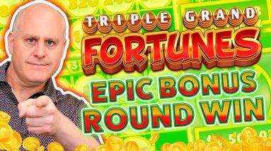 🍑 Grand Jackpot Hit Live! 🍑 Must See Triple Grand Fortunes Epic Bonus Round Win