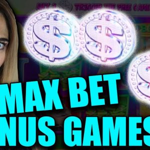 MAX BET 💰 BONUS GAMES 💰WON on ALL ABOARD SLOT MACHINE IN VEGAS!