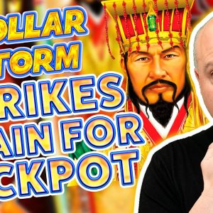 ⚡ Dollar Storm Strikes Again for Jackpot ⛵ Emperor’s Treasure Bonus Round Win on Max Bet!