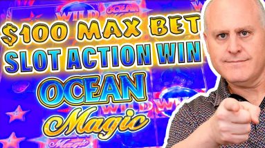 🐬 Multiple Jackpots Caught Playing Ocean Magic Grand 🐢 $100 Max Bet Slot Action Wins!