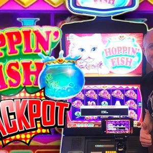 🐱 Hoppin Fish Epic Line Pay Jackpot! 🐟 5 Of A Kind Konomi Slot Handpay
