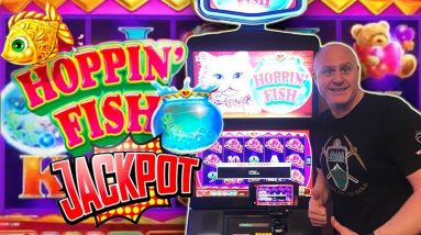 🐱 Hoppin Fish Epic Line Pay Jackpot! 🐟 5 Of A Kind Konomi Slot Handpay