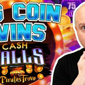 🌊 Cash Falls High Limit Slot Wins ☠️ Pirate’s Trove Big Coin Wins with $50 Max Bets