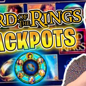 Rare High Limit Lord of The Rings Jackpots 💍 The Raja Lands Back to Back Handpays on The Hobbit!