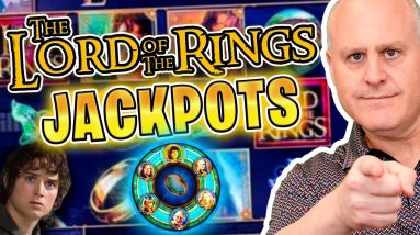 Rare High Limit Lord of The Rings Jackpots 💍 The Raja Lands Back to Back Handpays on The Hobbit!