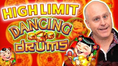 🥁 High Limit Dancing Drums Golden Lions Coin Shower 🐲 Max Bet Line Hit Jackpot of $4,800!