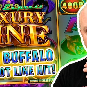 Huge Buffalo Jackpot Line Hit! 📀 Cash Express Luxury Line Max Bet Handpay