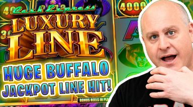 Huge Buffalo Jackpot Line Hit! 📀 Cash Express Luxury Line Max Bet Handpay
