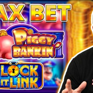 🐖 Max Bet Piggy Bankin’ Slots 🐖 The Lock It Link Wins Keep on Coming