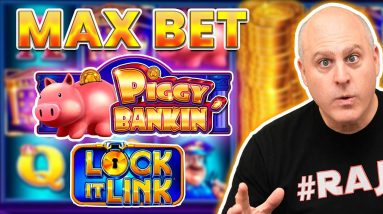 🐖 Max Bet Piggy Bankin’ Slots 🐖 The Lock It Link Wins Keep on Coming